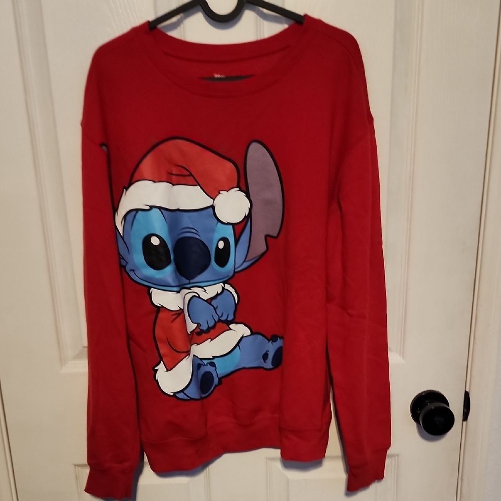 Disney Red Sweatshirt with Stitch